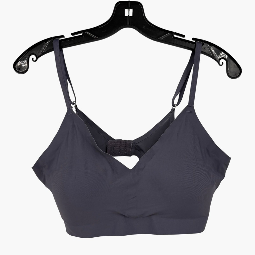 Lucky Brand Seamless V-Neck Wireless Bralette in Dusty Purple Women's Size XL